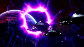 The Emperor's fleet of Starships advance into Ratchet and Clank's dimension.