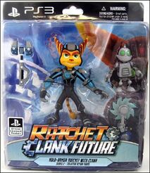 Figura de acción de Clank con Ratchet (blindaje Holoflujo).