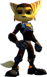 Ratchet en el menú de Ratchet & Clank: Nexus.