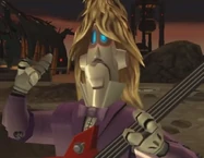 Lawrence mascherato da chitarrista