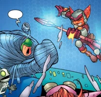 Qwark "invita" Ratchet ad agire sulla cometa