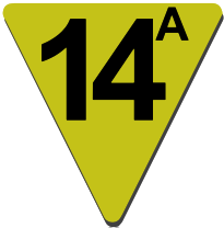 Alternative logo of the partially restricted 14A
