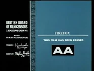 A BBFC Black Card indicating the AA certificate, partially or fully restricted (Requires further clarification)