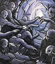 A depiction of a living wall.