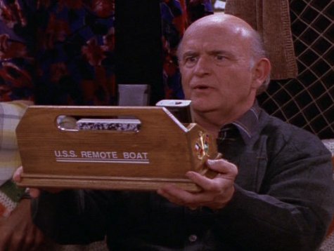 the remote boat