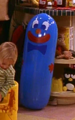 The bop bag Ray used to trick Debra