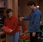 Ray and Debra looking at the board game