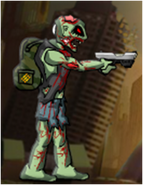 A Zombie carrying a Resupply bag.