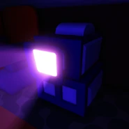 A closeup of the projector.