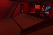 A screenshot that shows the two ramps that lead to the upper floor.
