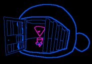 DuncanDunclub's drawing of a standard Swinewall with a default standard Virus inside of its cell.