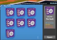The GUI for opening safes.