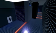 A view from the end of the laser course.