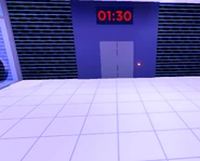 A view of the timer which counts down until the security lasers reactivate.