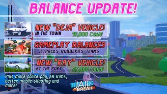 Update Log Jailbreak Wiki Fandom - fastest way to lvl up glitch in game injustice oa roblox by