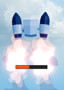 The Jetpack being activated with the fuel bar shown.