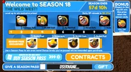 The rewards GUI for Season 18: Wild West.