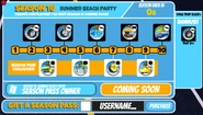 The rewards GUI for Season 16: Summer Beach Party.