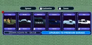 The GUI of the previous GUI of the Mobile Garage Gamepass.