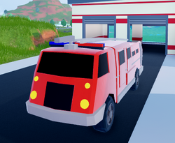 Firetruck Jailbreak Wiki Fandom - roblox jailbreak ambulance spawn