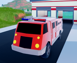 Firetruck Jailbreak Wiki Fandom - where is the ambulance in jailbreak roblox