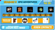The rewards GUI for Season 4: Epic Adventures.