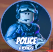 The Police Team Icon upon joining the game as of the Jailbreak: Rewind Update.