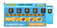 The rewards GUI for Season 9: A New Journey.