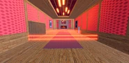 The hallway of lasers inside the Mansion.