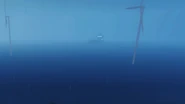 The Cargo Ship entering the map during a rainstorm.