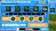 The rewards GUI for Season 26: Jungle Adventure.