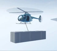 The Little Bird carrying a crate from the Cargo Ship robbery.