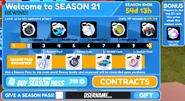 The rewards GUI for Season 21: Rewind.