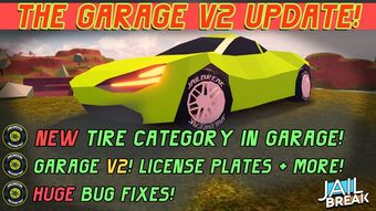 Update Log Jailbreak Wiki Fandom - jailbreak new garage update spawn vehicles roblox