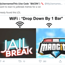 User Blog Awesomered7 Myusernamethis Posted One Of My Memes Jailbreak Wiki Fandom