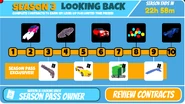 The rewards GUI for Season 3: Looking Back.