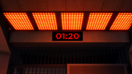 The timer inside the vault room.