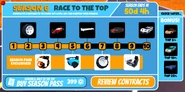 The rewards GUI for Season 6: Race To The Top.