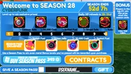 The rewards GUI for Season 28: Cyberpunk.