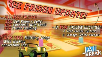 Update Log Jailbreak Wiki Fandom - roblox jailbreak new update infonew military jeepnew prison building more