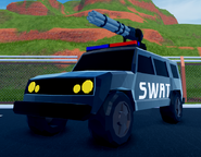 The SWAT Van with police sirens.