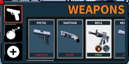 The current gun menu.