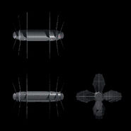 Orthographic views: with masts and sails deployed