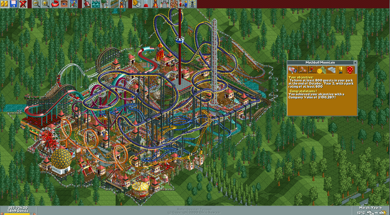 Mystic Mountain Scenario Guide RollerCoaster Tycoon Fandom