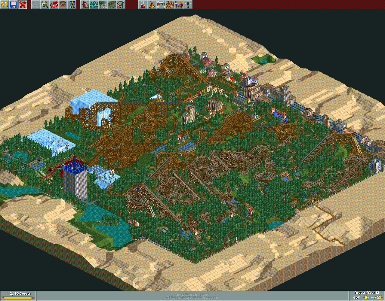 quickest way to beat rollercoaster tycoon deluxe