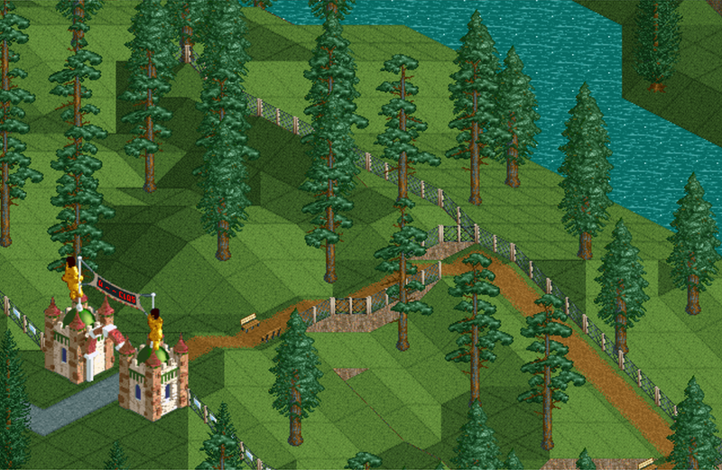 rollercoaster tycoon world cannot build buildings frolicking forest