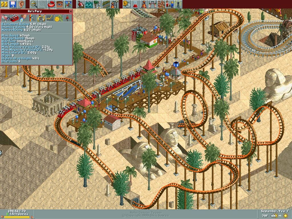 r Builds 135-Year-Long 'Century Ride' in RollerCoaster Tycoon 2