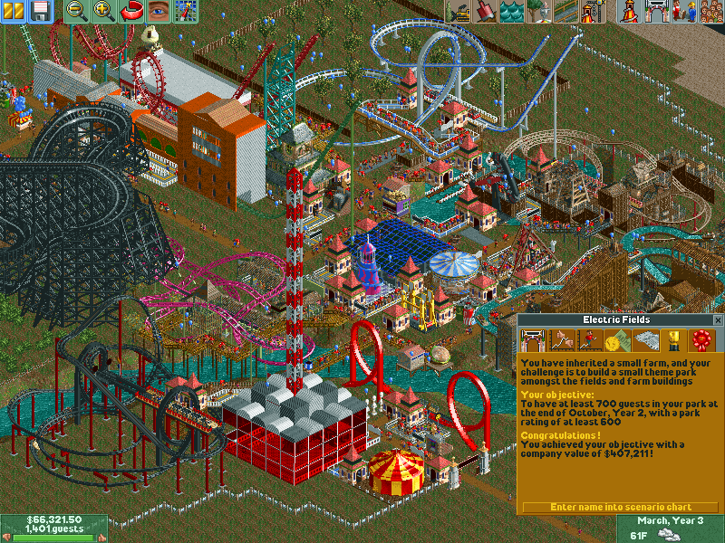 Electric Fields Scenario Guide RollerCoaster Tycoon Fandom