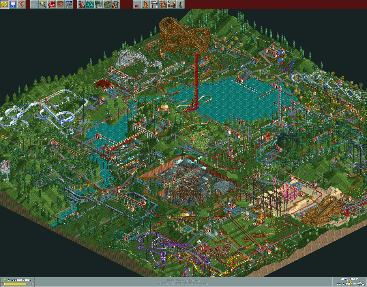 I Built the Densest Park Ever in RollerCoaster Tycoon 2 