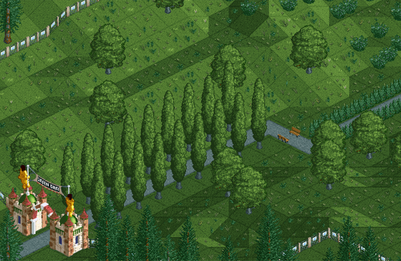 how to remove trees in roller coaster tycoon 1
